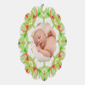 ソフトグかわいらしリーンパステルカスタムズのクリスマスフォト オーナメントカード (右)