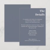 ソフトグミニマルレーモダンブルーラベンダータイポグラフィ エンクロージャーカード (正面/裏面)