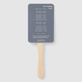 ソフトグミニマルレーモダンブルーラベンダータイポグラフィ ハンドファン (裏面)