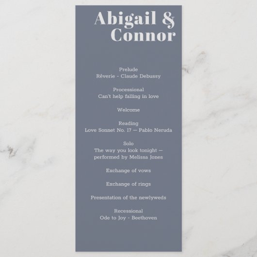 ソフトグミニマルレーモダンブルーラベンダータイポグラフィ プログラム (正面)