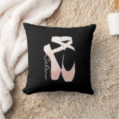 ソフトグラデパーソナライズされたーションピンクのバレエ靴 クッション (ブランケット)