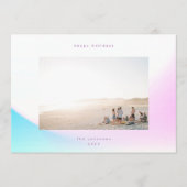 ソフトグラデモダンーションのミニマルなクリスマスカイSabi シーズンカード (正面)