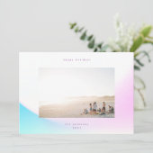 ソフトグラデモダンーションのミニマルなクリスマスカイSabi シーズンカード (スタンド正面)