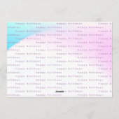 ソフトグラデモダンーションのミニマルなクリスマスカイSabi シーズンカード (裏面)