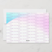 ソフトグラデモダンーションのミニマルなクリスマスカイSabi シーズンカード (裏面)