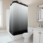 ソフトグラデーションの色 – 白黒+アイディア シャワーカーテン (インサイチュ)