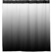 ソフトグラデーションの色 – 白黒+アイディア シャワーカーテン (正面)