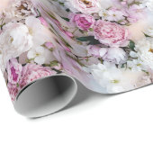 ソフトグラデーションの贅沢な芍薬と桜 ラッピングペーパー (ロールコーナー)