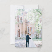 ソフトグラデーションガーデニアホワイト&ダスティブルー結婚ズ サンキューカード (裏面)