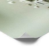 ソフトグラデーション波 – ミニマル抽象芸術ウォールアート ポスター (角)