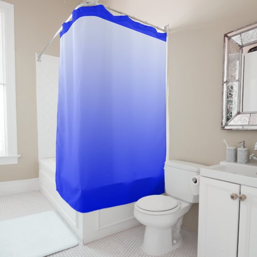 ソフトグラデーション王室のの色 – 青+アイディア シャワーカーテン (インサイチュ)