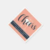 ソフトグラマー – ソフトピーチシャーベット応援ドット無地の スタンダードカクテルナプキン (角)