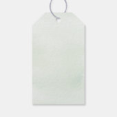 ソフトグリーナリーベビーシャワーメッセージカード ギフトタグ (裏面)