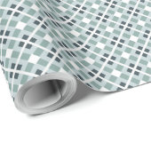 ソフトグリーンおよび石板の幾何学的パターン ラッピングペーパー (ロールコーナー)