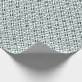 ソフトグリーンおよび石板の幾何学的パターン ラッピングペーパー (角)