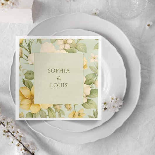 ソフトグリーンとベージュ結婚フローラ