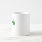 ソフトグリーンのウォーターベアラーデザインマグ コーヒーマグカップ (中央)