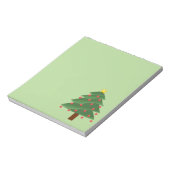 ソフトグリーンのクリスマスツリー ノートパッド (回転)
