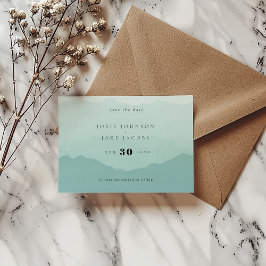 ソフトグリーンの山々は日付を保存 セーブザデート