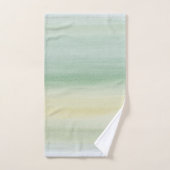 ソフトグリーンイエローウォーター色の夢#1 #painting バスタオルセット (ハンドタオル)