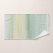 ソフトグリーンイエローウォーター色の夢#1 #painting バスタオルセット (ハンドタオル)