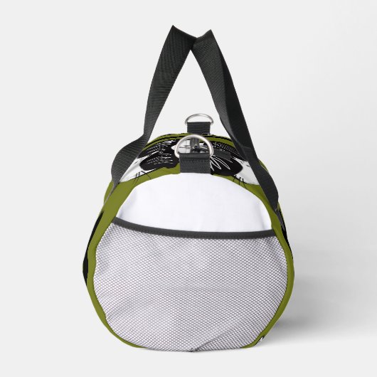 ソフトグリーンクールキャッツプリントカットソーバッグ ダッフルバッグ (右)