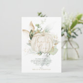 ソフトグリーンゴールド ボタニカル ユーカリ ベイビーシャワー サンキューカード (スタンド正面)