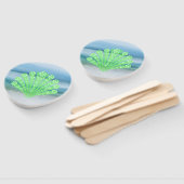 ソフトグリーンダイヤモンドシーシェル抽象芸術海 ハンドファン (組立なし)