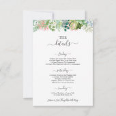 ソフトグリーンバチェロレッテ招待状カード 招待状 (裏面)