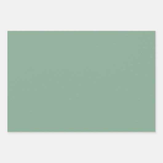 ソフトグリーンバニー水彩包み紙 ラッピングペーパーシート (正面2)