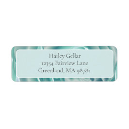ソフトグリーンバラエッジ差出人住所ラベル ラベル