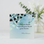 ソフトグリーンパステル葉ツリー結婚ズ 招待状 (スタンド正面)