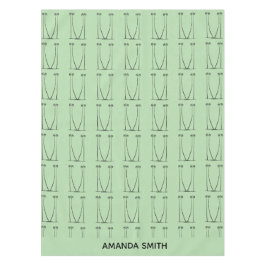 ソフトグリーンパーソナライズされた、シルエットココナッツツリー テーブルクロス