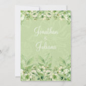 ソフトグリーンフローラ結婚式招待状 招待状 (裏面)