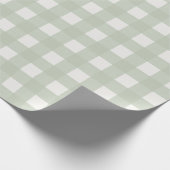 ソフトグリーンプレイド包装紙 ラッピングペーパー (角)