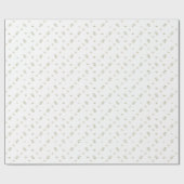 ソフトグリーンホワイトタンプティよくはしゃぐット植物性ギフト ラッピングペーパー (フラット)