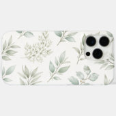 ソフトグリーンボタニカルリーフ柄  Case-Mate iPhoneケース (裏面 (横))