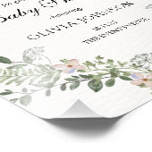 ソフトグリーンボホ男女兼用ベイビーシャワーポスター フォトプリント (角)