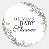 ソフトグリーンボー男女兼用ホフローラベビーシャワー ラウンドシール (正面)