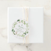 ソフトグリーンリーフファースト聖餐式メッセージカード フェイバータグ (インサイチュ)
