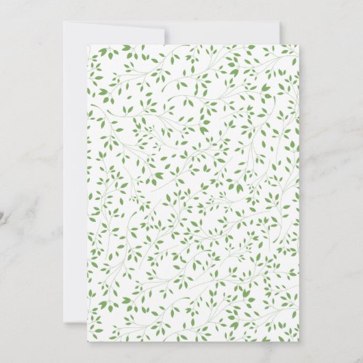 ソフトグリーンリーフ確認招待状 招待状 (裏面)