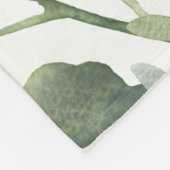 ソフトグリーンリー葉ズジャングルエレファントベビー子供部屋 フリースブランケット (角)