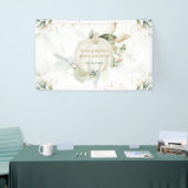 ソフトグリーンリー金ゴールドカボチャ秋ベビーシャワーパーティー 横断幕 (トレードショー)