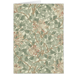 ソフトグリーンヴィンテージウィリアムモリスハニーサックル