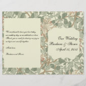 ソフトグリーンヴィンテージウィリアムモリスハニーサックル (正面)