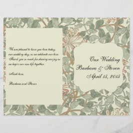 ソフトグリーンヴィンテージウィリアムモリスハニーサックル