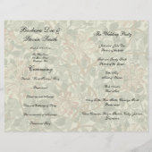 ソフトグリーンヴィンテージウィリアムモリスハニーサックル (裏面)