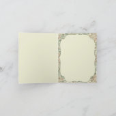 ソフトグリーンヴィンテージウィリアムモリスハニーサックル サンキューカード (内部)