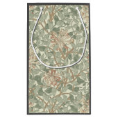 ソフトグリーンヴィンテージウィリアムモリスハニーサックル スモールペーパーバッグ (裏面)