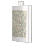 ソフトグリーンヴィンテージウィリアムモリスハニーサックル フラスク (左)